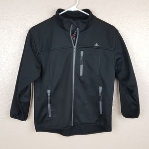 Akka Boys Aqua Text Softshell SX Jacket Black Size